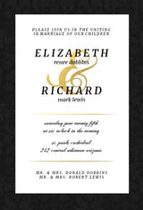 Black Victorian Frame - Wedding Invitation